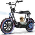 Caroma Peak - Patinete eléctrico de 1200 W/800 W/500 W con asiento, neumático grueso de 16 x 3 pulgadas, scooter eléctri