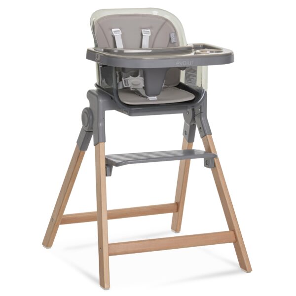 Evolur Tiny Throne Silla alta convertible 3 en 1, bandeja extraíble y apta para lavavajillas, se convierte en asiento el