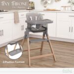Evolur Tiny Throne Silla alta convertible 3 en 1, bandeja extraíble y apta para lavavajillas, se convierte en asiento el