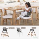 Evolur Tiny Throne Silla alta convertible 3 en 1, bandeja extraíble y apta para lavavajillas, se convierte en asiento el