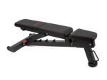 PowerBench 2.0 - Banco de pesas ajustable, 7 posiciones, ruedas y mango integrados, equipo innovador para gimnasios domé