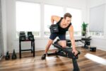 PowerBench 2.0 - Banco de pesas ajustable, 7 posiciones, ruedas y mango integrados, equipo innovador para gimnasios domé