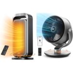 Paquete Calentador de espacio Dreo Solaris 317 1500W PTC y Ventilador inteligente CF714S 16 pulgadas 25dB