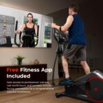 Máquina Elíptica Sunny Health Fitness SF-E323055S Zancada Ajustable 12 o 16 Pulgadas Ultra Silenciosa Capacidad 300 Libr