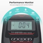 Máquina Elíptica Sunny Health Fitness SF-E323055S Zancada Ajustable 12 o 16 Pulgadas Ultra Silenciosa Capacidad 300 Libr