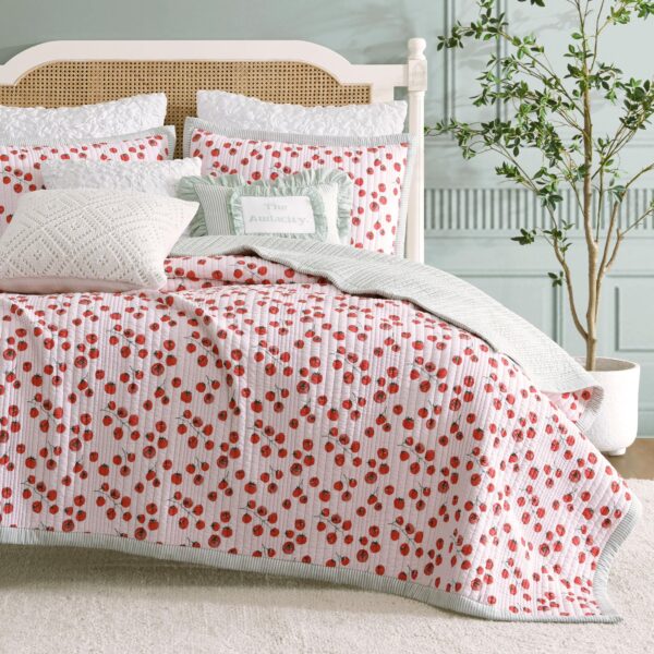 Juego de ropa de cama vintage estilo cottage algodón 100% CHF Industries 2D6131Q3MU 3 piezas matrimonial Queen multicolo