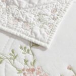 Juego de edredón Laura Ashley Revman International USHSA91313615 King bordado floral rosa algodón suave y transpirable c
