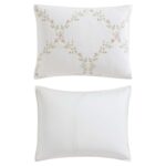 Juego de edredón Laura Ashley Revman International USHSA91313615 King bordado floral rosa algodón suave y transpirable c