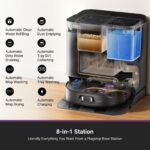 Robot Aspirador y Fregona Eureka J15 Pro Ultra con Base Autovaciable, Succión 16,200 Pa, Mopa Flexible, Lavado con Agua