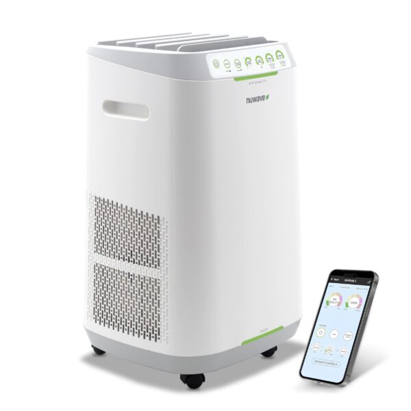 Purificador de aire Nuwave Forever Smart 47265 filtración 7 etapas filtros lavables reutilizables para habitaciones hast