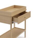 Graco Cambiador de bebé de almacenamiento (madera flotante), certificado GREENGUARD Gold, cambiador con cajón, cambiador