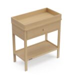 Graco Cambiador de bebé de almacenamiento (madera flotante), certificado GREENGUARD Gold, cambiador con cajón, cambiador