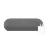 Beats Pill x Kim Kardashian - Altavoz Bluetooth inalámbrico con adaptador de corriente de 20 W, color gris oscuro