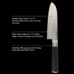 Babish - Juego de cubertería de acero alemán de alto carbono 1.4116, 15 piezas, forjado de espiga completa, con bloque d