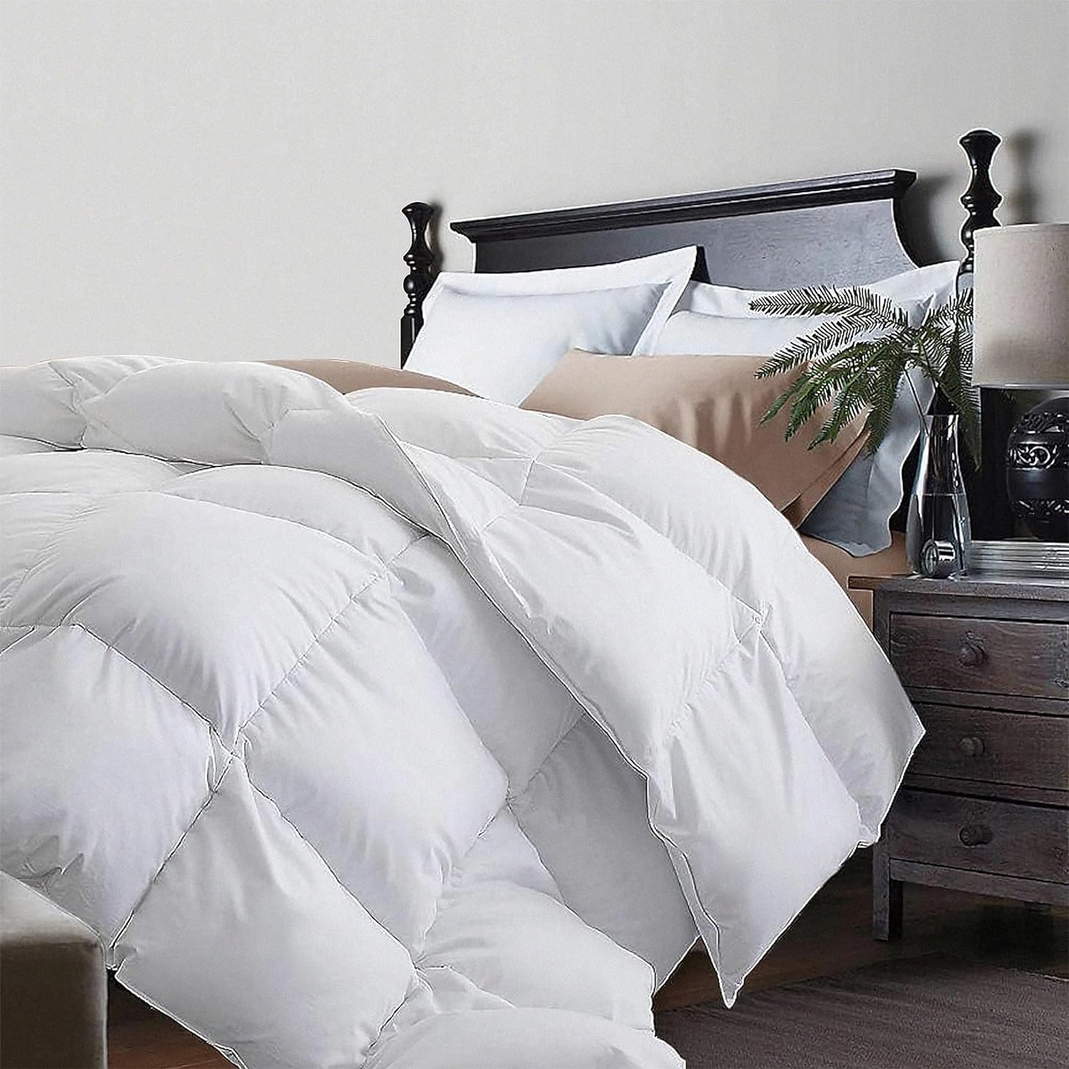 Version 1.0.0 Edredon de fibra de plumon de ganso blanco Blue Ridge Home Fashions 026005-VC Martha Stewart