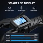 Caroma Peak - Patinete eléctrico de 1200 W con asiento, motocicleta eléctrica de 16 pulgadas con neumáticos gruesos, ran