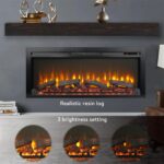 Chimenea Eléctrica Empotrable Ball & Cast 44 Pulgadas Control Remoto Tactil 11 Ajustes Temperatura