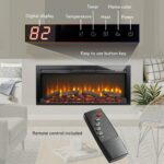 Chimenea Eléctrica Empotrable Ball & Cast 44 Pulgadas Control Remoto Tactil 11 Ajustes Temperatura