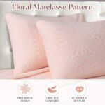 Juego de colcha matelassé floral Superior BDSPD ENZY-KG-PK 3 piezas con fundas de almohada King