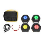 SKLZ Reactive Flash LED Training Pods – Tiempo de reacción, agilidad y herramienta de entrenamiento cognitivo con 4 jueg