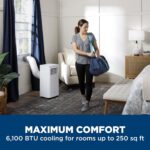 Aire acondicionado portátil GE Appliance APMS06BWF 6000 BTU 3 en 1 deshumidificador ventilador evaporación automática si