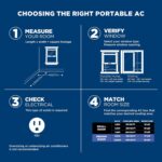 Aire acondicionado portátil GE Appliance APMS06BWF 6000 BTU 3 en 1 deshumidificador ventilador evaporación automática si
