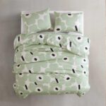 Juego de funda nórdica King algodón orgánico súper suave certificado Oeko-TEX estampado floral Unikko Marimekko Revman I