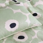 Juego de funda nórdica King algodón orgánico súper suave certificado Oeko-TEX estampado floral Unikko Marimekko Revman I