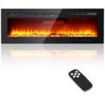 Chimenea Eléctrica Zstar 60 Pulgadas Empotrada y en Pared 750-1500W Termostato Control Remoto