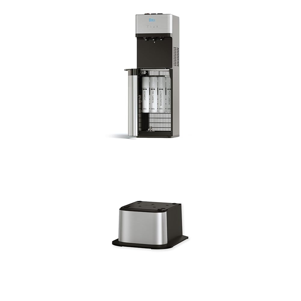Version 1.0.0 Dispensador Enfriador de Agua Brio Sin Garrafón Autolimpiante de Toma Directa con Base Dispensadora