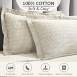 Juego de colcha matelasse algodón Queen 3 piezas Home City Inc. BDSPD CLVRT-QN-IV con fundas de almohada peso medio