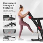 Caminadora Inteligente WiFi Sunny Health Fitness SF-T724011 motor 2HP velocidades 1 a 9 mph inclinación manual 3 niveles