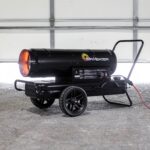 Calentador de queroseno de aire forzado Mr. Heater F210545 140,000 BTU multicombustible para garaje y obra