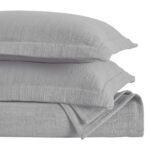 Juego de colcha matelasse ZEN Home City Inc BDSPD ZEN-KG-GR algodón 3 piezas peso medio texturizada con 2 fundas de almo