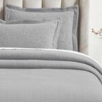 Juego de colcha matelasse ZEN Home City Inc BDSPD ZEN-KG-GR algodón 3 piezas peso medio texturizada con 2 fundas de almo