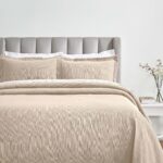 Juego de colcha matelasse de algodón Superior Home City Inc BDSPD ZEN-KG-BI 3 piezas con 2 fundas de almohada peso medio