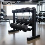 CAP Barbell Juego de mancuernas de 150 libras con estante de 2 niveles | Múltiples opciones