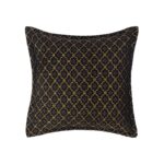Juego de edredón jacquard damasco 9 piezas TOPLUXE Loom and Mill LM-FlorenceBK-Queen Queen negro ultra suave con fundas
