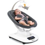 Ezebaby Columpio eléctrico para bebés con 5 movimientos únicos, 5 velocidades, canciones de cuna, habilitado para Blueto