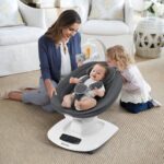 Ezebaby Columpio eléctrico para bebés con 5 movimientos únicos, 5 velocidades, canciones de cuna, habilitado para Blueto
