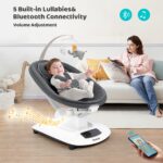 Ezebaby Columpio eléctrico para bebés con 5 movimientos únicos, 5 velocidades, canciones de cuna, habilitado para Blueto