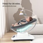 Ezebaby Columpio eléctrico para bebés con 5 movimientos únicos, 5 velocidades, canciones de cuna, habilitado para Blueto