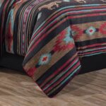 Juego de edredón Marseille TOPLUXE LM-Marseille-Queen jacquard étnico tribal ultrasuave tamaño Queen 9 piezas con fundas