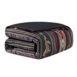 Juego de edredón Marseille TOPLUXE LM-Marseille-Queen jacquard étnico tribal ultrasuave tamaño Queen 9 piezas con fundas