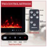 Chimenea eléctrica de pared 42 pulgadas Northwest 80-BEF-42W con sonidos de fuego, llamas LED y control remoto