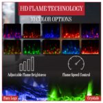 Chimenea eléctrica de pared 42 pulgadas Northwest 80-BEF-42W con sonidos de fuego, llamas LED y control remoto