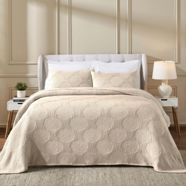 Colcha tejida de algodon Superior Home City Inc CVRLT TANTA-QN-BI Queen bicolor para todas las estaciones decoracion de