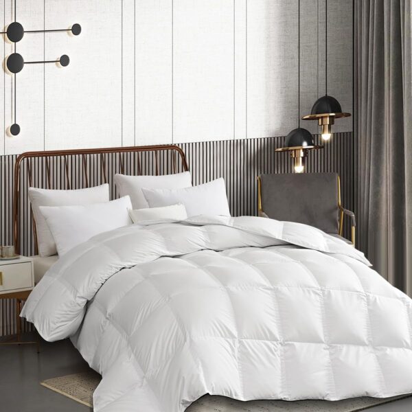 Edredón de fibra de plumón de ganso Martha Stewart Blue Ridge Home Fashions MS003016 tamaño King 106 x 90 pulgadas algod