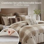 Edredón jacquard a cuadros cabaña Queen Madison Park E&E Co. Ltd DBA JLA Home MPS10-544 algodón con funda removible y al