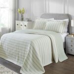 Juego de colcha reversible Home City Inc BDSPD VLNCA-FL-SG 3 piezas algodón matelasse peso medio con fundas de almohada